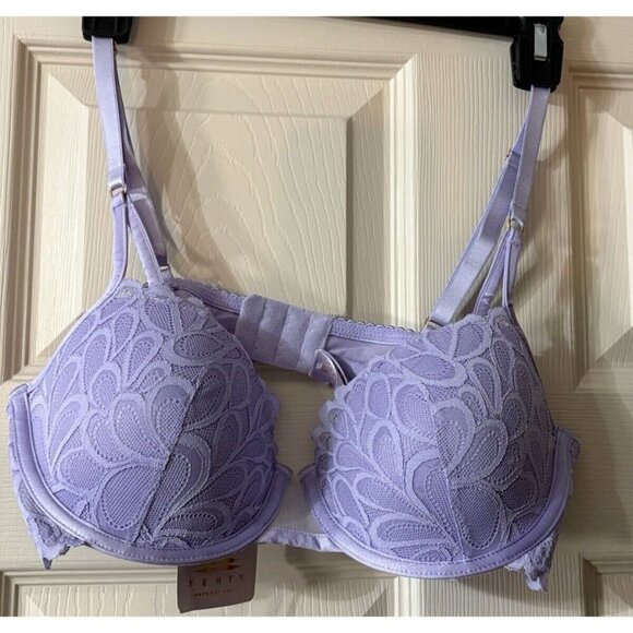 Savage Fenty Other - Savage X Fenty Not Sorry Lightly Lined Lace Balconette Bra 38C Purple